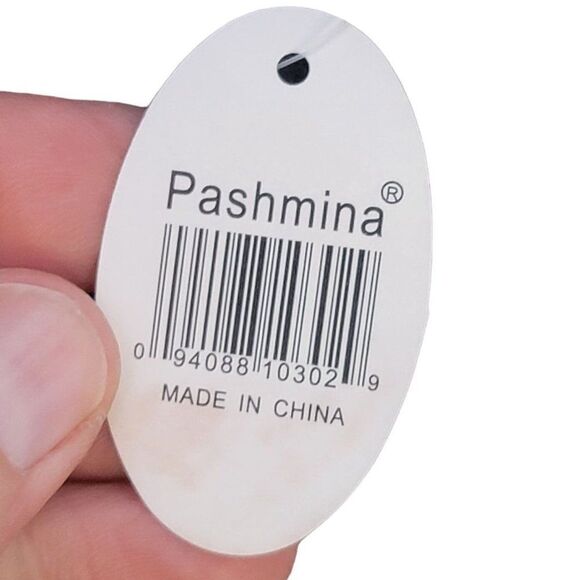 NEW F.C. Womens Dark Gray Swirl Circle Pashmina Fringe Scarf Shawl - Picture 6 of 8